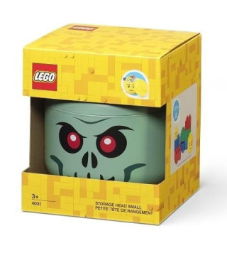 LEGO úložná hlava (velikost S) - zelený kostlivec