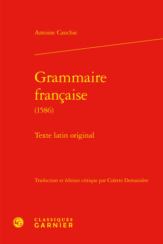 Grammaire francaise (1586) - texte latin original
