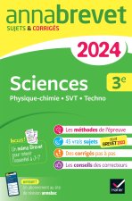 Annales du brevet Annabrevet 2024 Sciences (Physique-chimie, SVT, Technologie) 3e