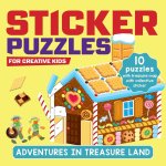 Sticker Puzzles for Creative Kids; Adventures in Treasureland: Sticker by Number; 10 Puzzles with a Fun Exploration Story; For Kids Ages 4-8; Good for