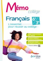 Mémo Collège - Français - 2023 - Cahier - élève