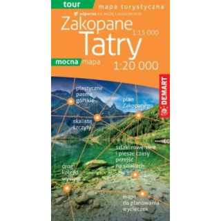 Tatry i Zakopane 1:20. Mapa turystyczna (plastik)