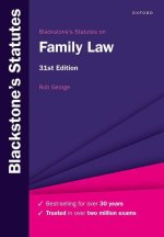 Blackstone's Statutes on Family Law 31/e (Paperback)