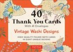 VINTAGE WASHI DESIGNS 40 THANK YOU CARDS