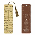 VINTAGE LIBRARY CARD BEADED BKMARK