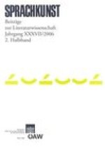 Sprachkunst. Beitrage zur Literaturwissenschaft: 2006, 2. Halbband