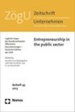 Entrepreneurship in the public sector: ZogU Beiheft 43 - 2013