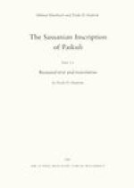 The Sassanian Inscription of Paikuli: Part 3.1: Restored Text and Translation; Part 3.2. Commentary