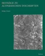 Beitrage zu altpersischen Inschriften