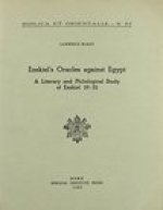 Ezekiel's Oracles Against Egypt: A Literary And Philological Study Of Ezekiel 29-32