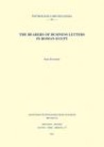 The Bearers of Business Letters in Roman Egypt