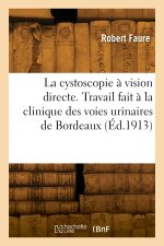 La cystoscopie à vision directe. Travail fait à la clinique des voies urinaires de Bordeaux