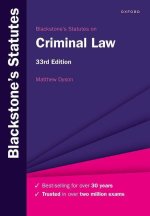 Blackstone's Statutes on Criminal Law 33e 33/e (Paperback)