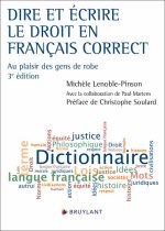 Dire et écrire le droit en français correct - Au plaisir des gens de robe - Couverture cartonnée
