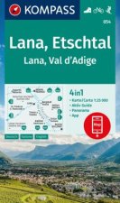 KOMPASS Wanderkarte 054 Lana, Etschtal Lana, Val d'Adige 1:25.000