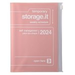 MARK'S 2023/2024 Taschenkalender B6 vertikal, Storage it, Pink