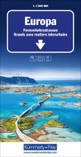 Europa Fernverkehrsstrassen Strassenkarte 1:3,6 Mio.