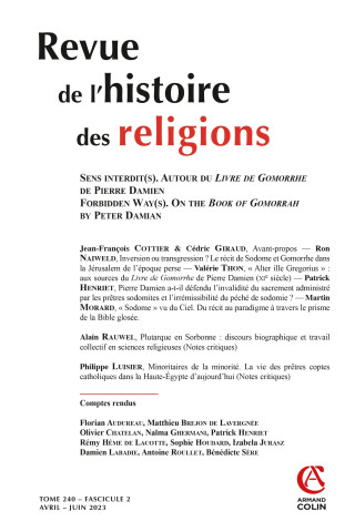Revue de l'histoire des religions - Nº2/2023