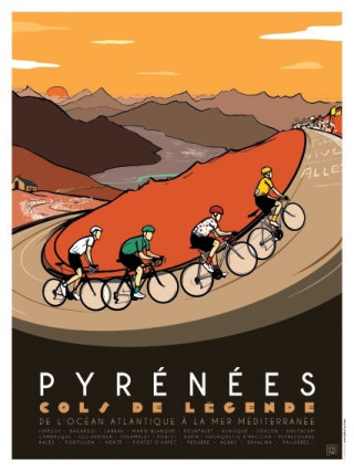 Affiche : Tour de France, Pyrénées cols de légende