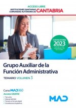 GRUPO AUXILIAR FUNCION ADM. INST. SANITARIAS CANTABRIA TEM3