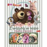 Masza i Niedźwiedź. Z wizytą w lesie. Książka z magnesami