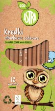 Kredki ołówkowe cedrowe Eco 12 kolorów