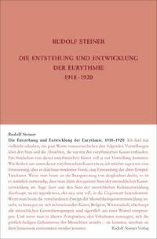 Die Entstehung und Entwicklung der Eurythmie 1918-1920