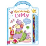 Wspaniałe lamy. Malowanka z naklejkami. Zaczarowana kredka