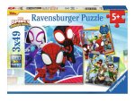 Ravensburger Kinderpuzzle 05730 - Spidey - 3x49 Teile Spidey und seine Super-Freunde Puzzle für Kinder ab 5 Jahren