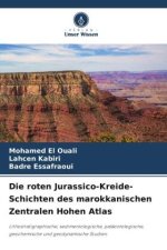 Die roten Jurassico-Kreide-Schichten des marokkanischen Zentralen Hohen Atlas