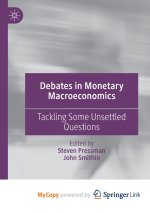 Debates in Monetary Macroeconomics