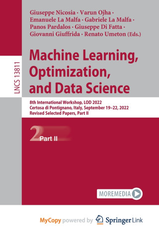 Machine Learning, Optimization, and Data Science