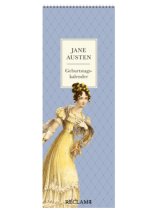 Jane Austen Geburtstagskalender | Immerwährender Wandkalender zum Eintragen im praktischen Streifenformat | Mit Illustrationen und Zitaten aus Jane Au