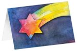 Stern in dunkler Nacht - Kunst-Faltkarten ohne Text (6 Stück)