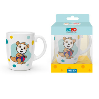 Trötsch Bobo Siebenschläfer Kindertasse blau Geschenktasse aus Porzellan ()