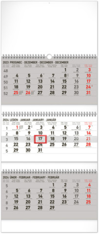 3měsíční kalendář standard skládací 2024 - nástěnný kalendář