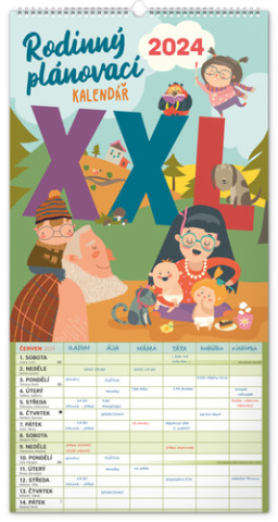 Rodinný plánovací XXL kalendář 2024 - nástěnný kalendář