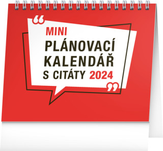 Mini plánovací kalendář s citáty 2024 - stolní kalendář