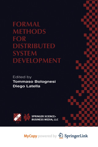 Formal Methods for Distributed System Development