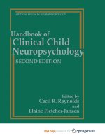 Handbook of Clinical Child Neuropsychology