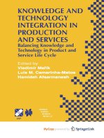 Knowledge and Technology Integration in Production and Services