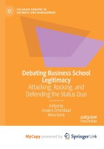 Debating Business School Legitimacy