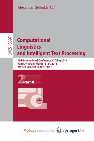 Computational Linguistics and Intelligent Text Processing