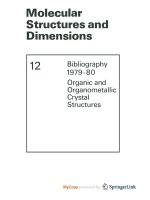 Molecular Structures and Dimensions