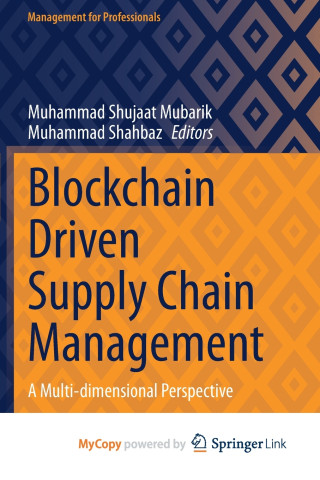 Blockchain Driven Supply Chain Management