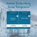 Anton Tschechow & Iwan Turgenew Softcover (Bücher + 2 MP3 Audio-CDs) - Lesemethode von Ilya Frank, m. 2 Audio-CD, m. 2 Audio, m. 2 Audio, 2 Teile