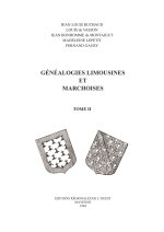 Généalogies Limousines et Marchoises T02