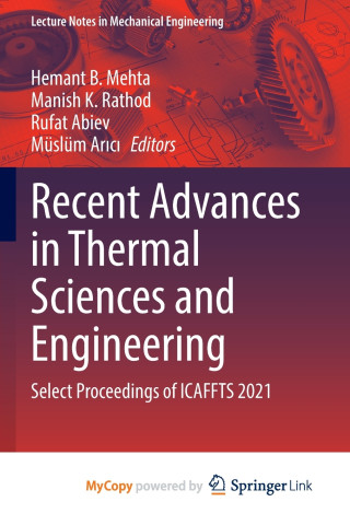 Recent Advances in Thermal Sciences and Engineering