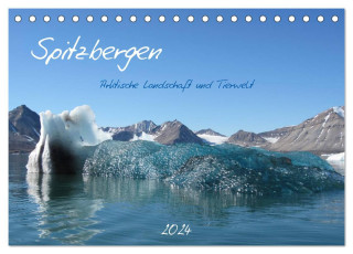 Spitzbergen (Tischkalender 2024 DIN A5 quer), CALVENDO Monatskalender