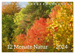 12 Monate Natur (Tischkalender 2024 DIN A5 quer), CALVENDO Monatskalender